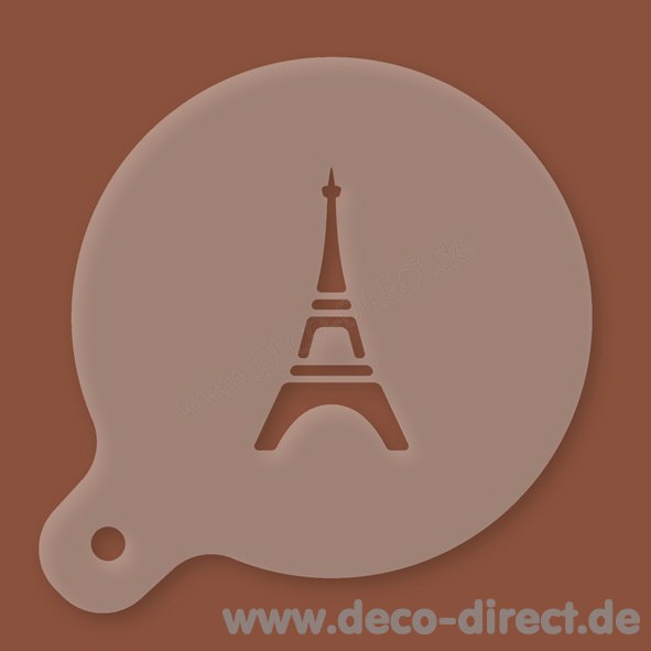 Cappuccino-Schablone Eiffelturm Kunststoff