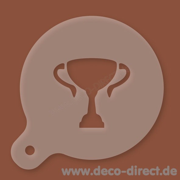 Cappuccino-Schablone Pokal Kunststoff