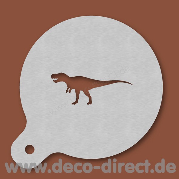 Cappuccino-Schablone Saurier Edelstahl