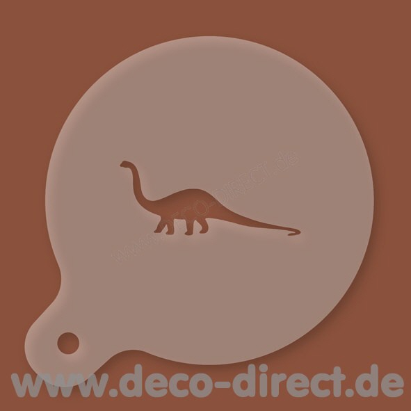 Cappuccino-Schablone Dino Kunststoff