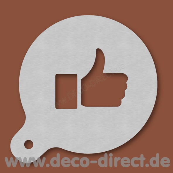 Cappuccino-Schablone Daumen Edelstahl