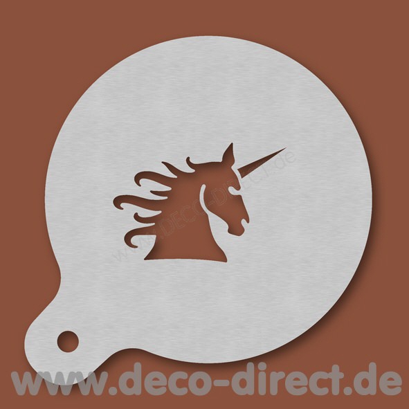 Cappuccino-Schablone Einhorn Edelstahl