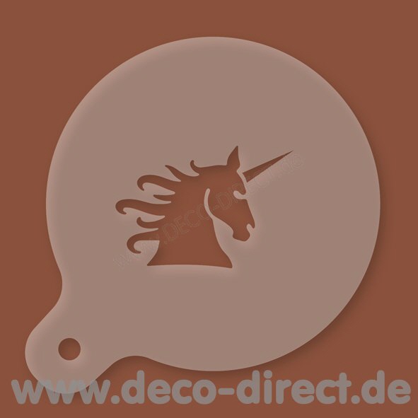 Cappuccino-Schablone Einhorn Kunststoff