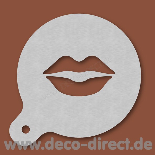 Cappuccino-Schablone Mund Edelstahl