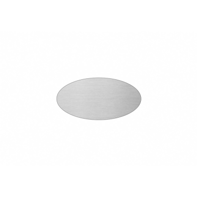 Standardschild oval 60x30 mm silbermetallic