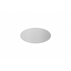 Standardschild oval 60x30 mm silbermetallic