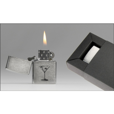 Zippo-Feuerzeug Motiv "Cocktailglas"