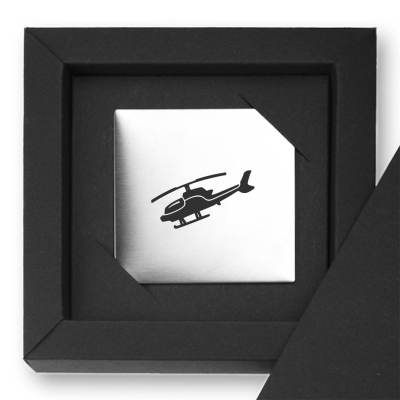 Edelstahl-Magnet "Hubschrauber"