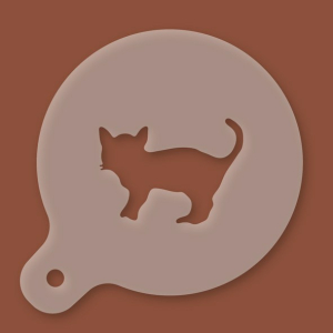 Cappuccino-Schablone Katze