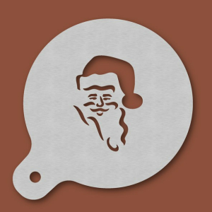 Cappuccino-Schablone Weihnachtsmann