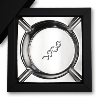 Edelstahl-Aschenbecher "DNA"