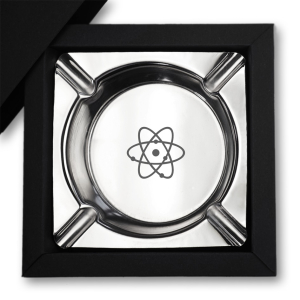 Edelstahl-Aschenbecher "Atom"