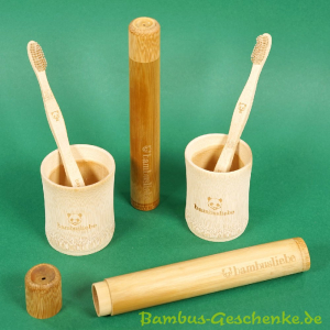 Bambus-Geschenkset "Zahnbürsten"