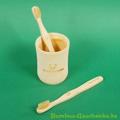 Bambus-Geschenkset "Kinder-Zahnbürsten"